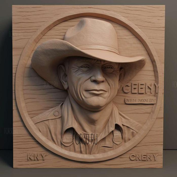 Kenny Chesney 3 stl model for CNC